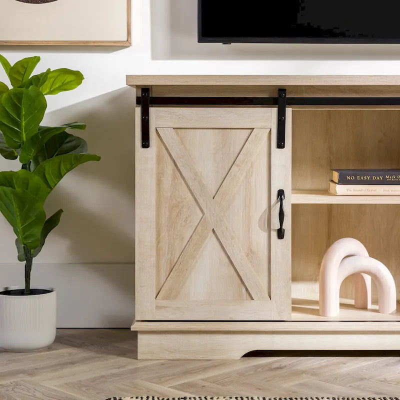 58-inch Sliding Barn Door TV Stand