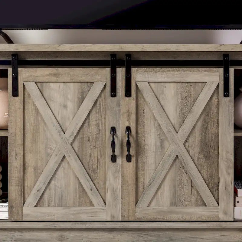 58-inch Sliding Barn Door TV Stand