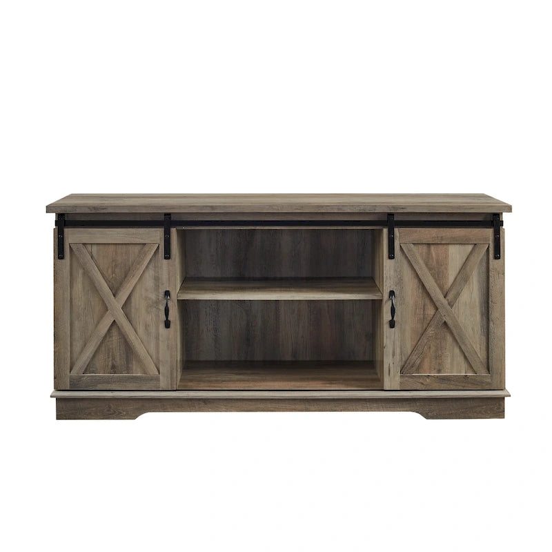 58-inch Sliding Barn Door TV Stand