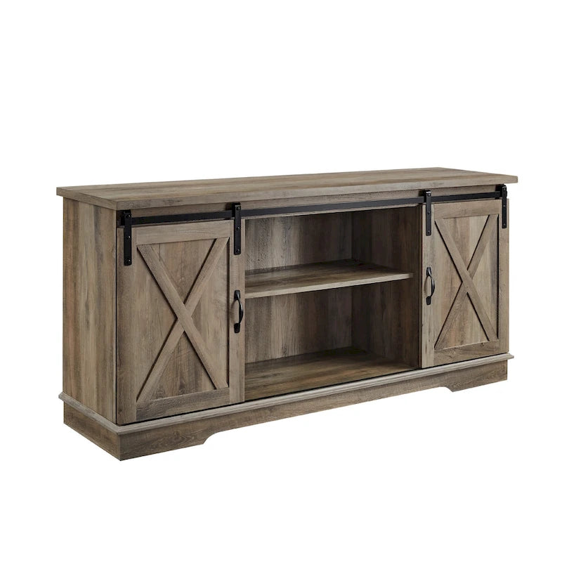 58-inch Sliding Barn Door TV Stand
