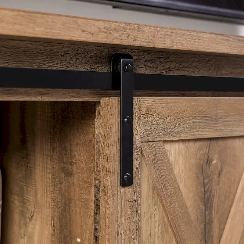 58-inch Sliding Barn Door TV Stand