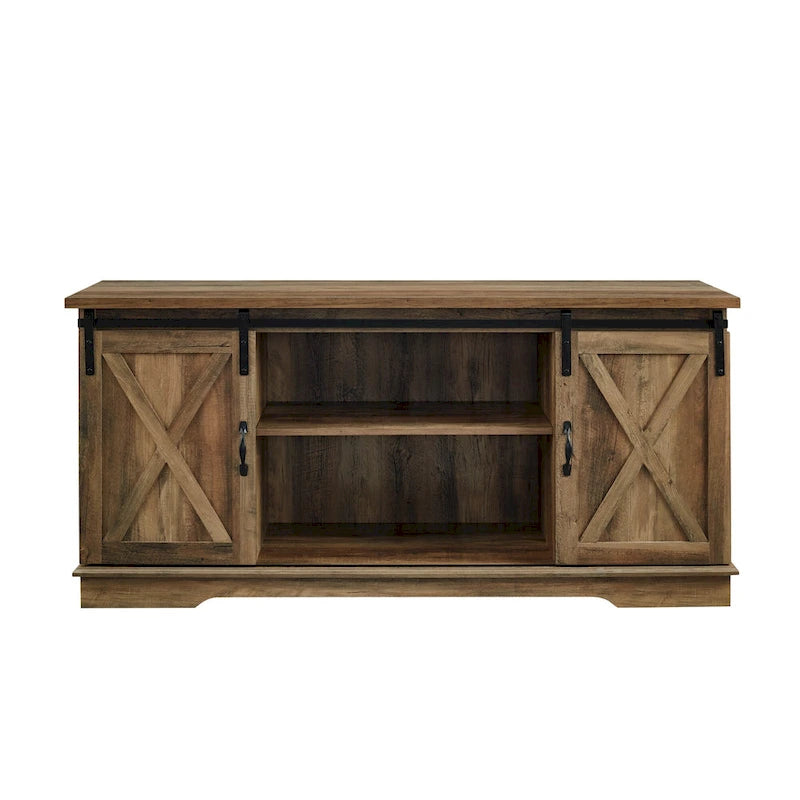 58-inch Sliding Barn Door TV Stand