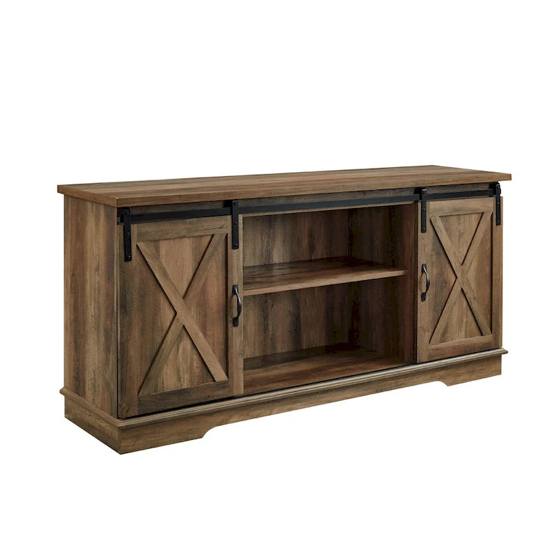 58-inch Sliding Barn Door TV Stand