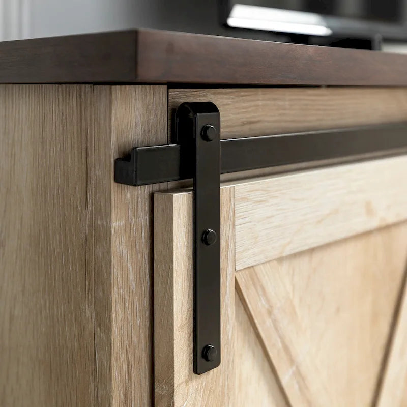 58-inch Sliding Barn Door TV Stand