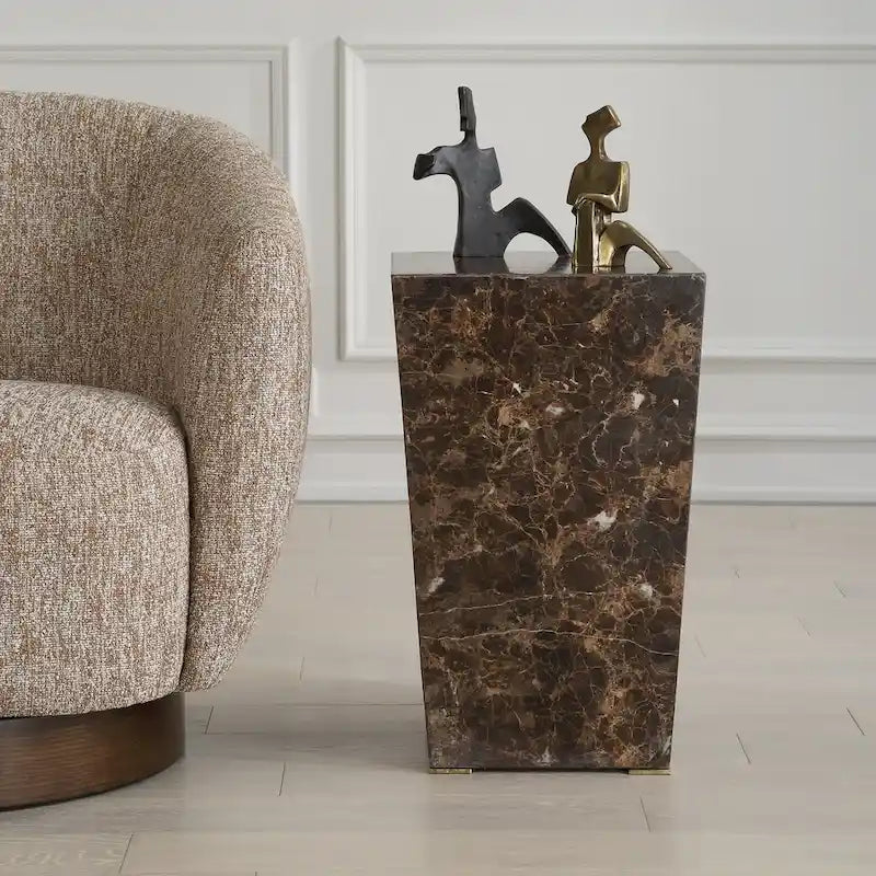 14 Wide Marble Accent Table