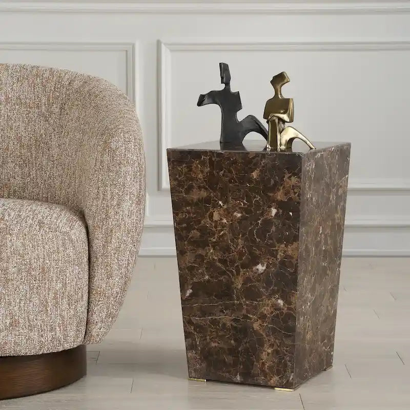 14 Wide Marble Accent Table
