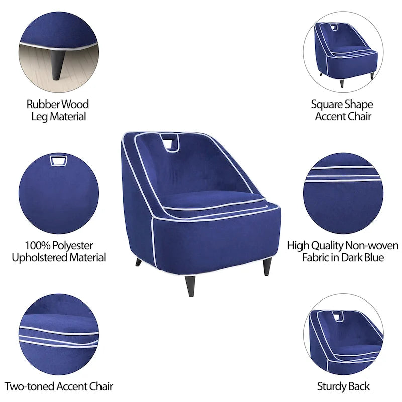 Modern Upholstered Two Toned Accent Chair - 28 x 30 x 31