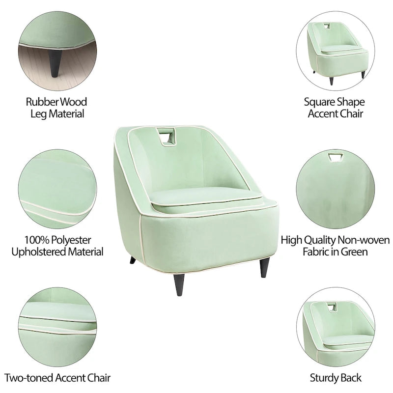 Modern Upholstered Two Toned Accent Chair - 28 x 30 x 31