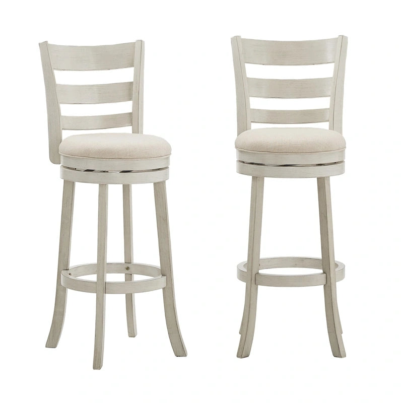 Ladder-back swivel bar stool