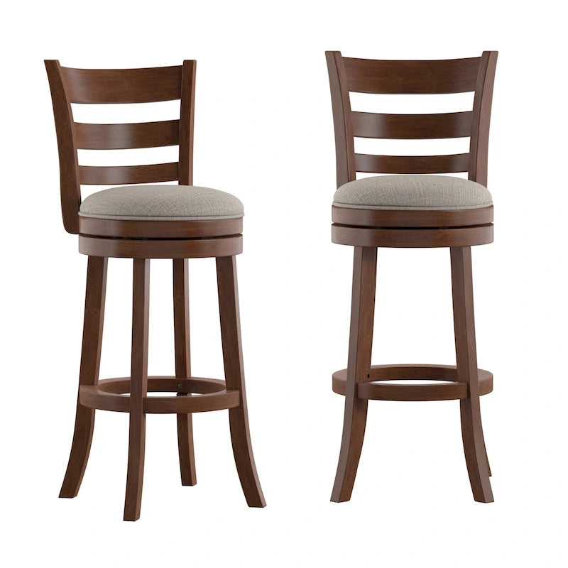 Ladder-back swivel bar stool