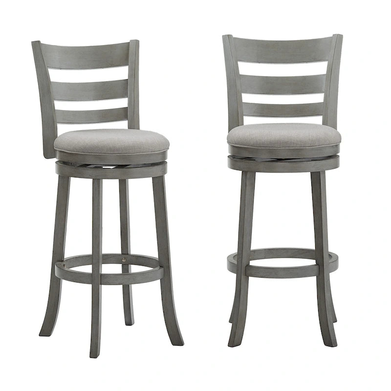 Ladder-back swivel bar stool