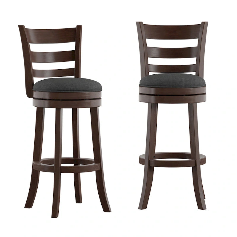 Ladder-back swivel bar stool