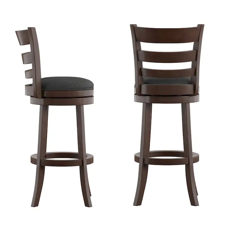 Ladder-back swivel bar stool