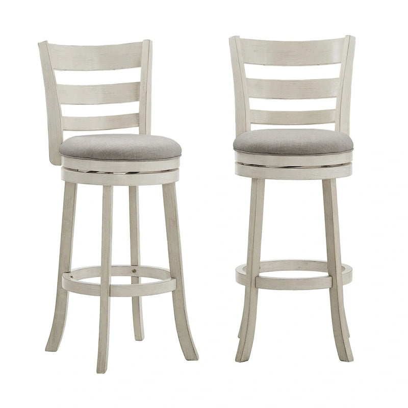 Ladder-back swivel bar stool