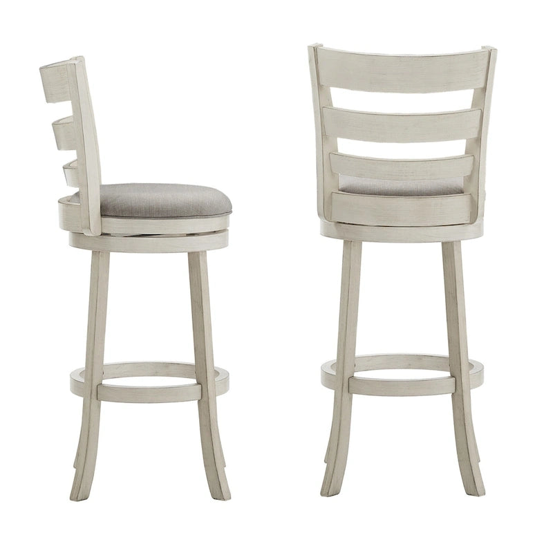 Ladder-back swivel bar stool