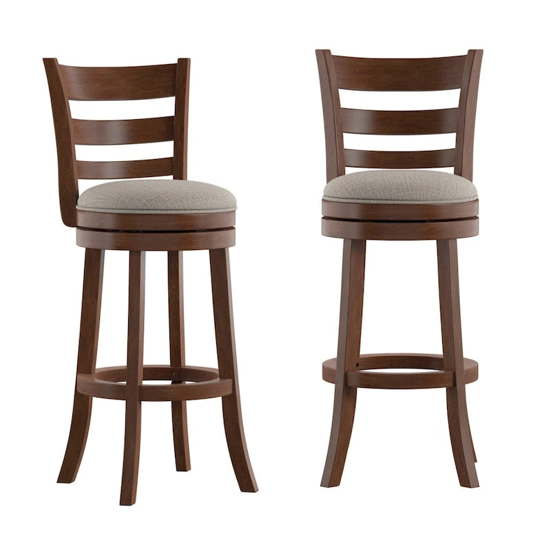 Ladder-back swivel bar stool