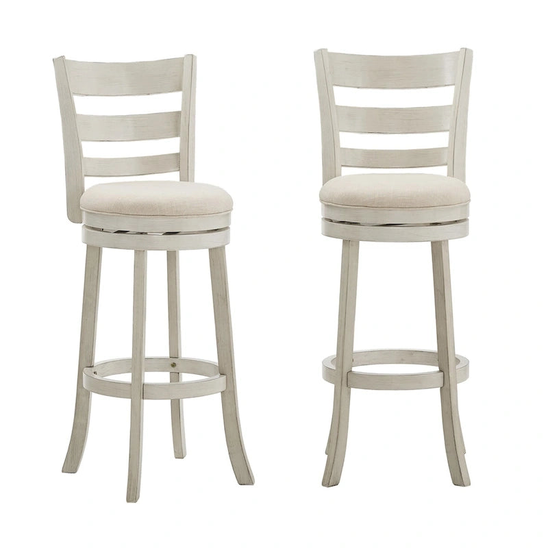 Ladder-back swivel bar stool