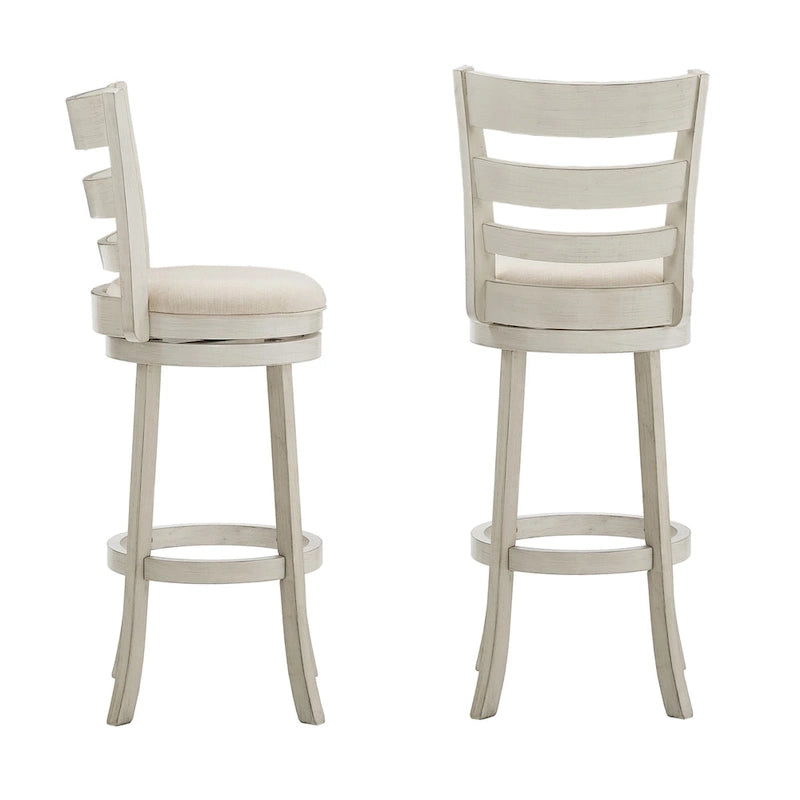 Ladder-back swivel bar stool