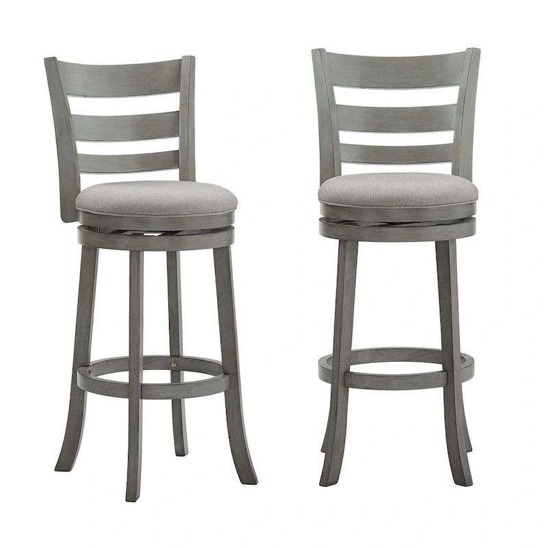 Ladder-back swivel bar stool