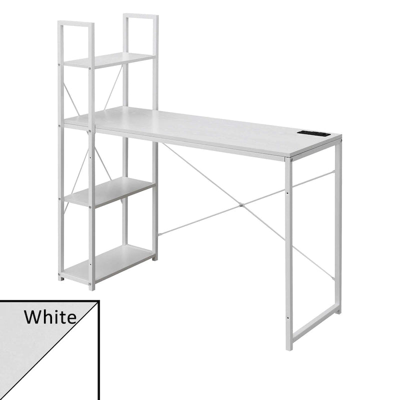 Office Workstation with Charging Station and Shelves