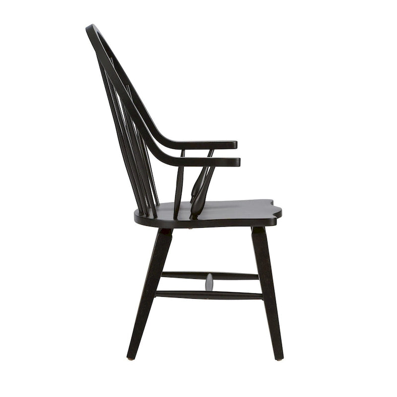 Black armchair with backrest
