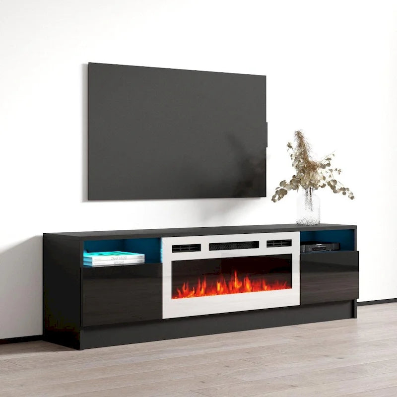 63-inch TV Stand with Electric Fireplace