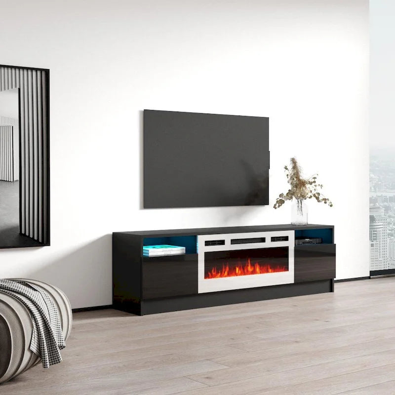 63-inch TV Stand with Electric Fireplace