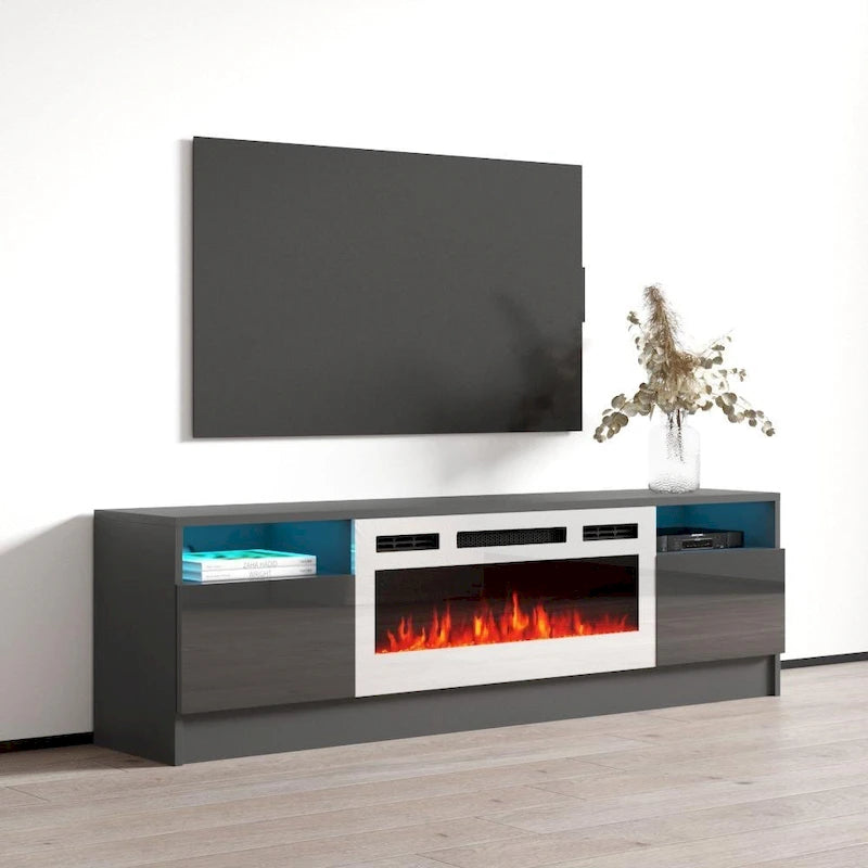 63-inch TV Stand with Electric Fireplace