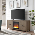 58 TV Stand with Crystal Fireplace Insert