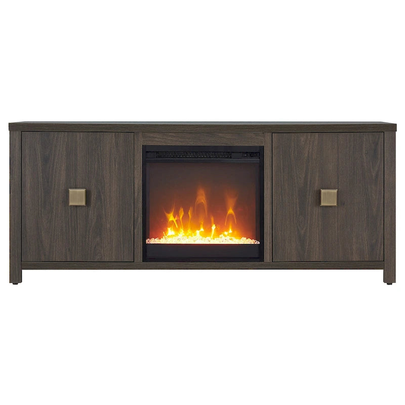 58 TV Stand with Crystal Fireplace Insert