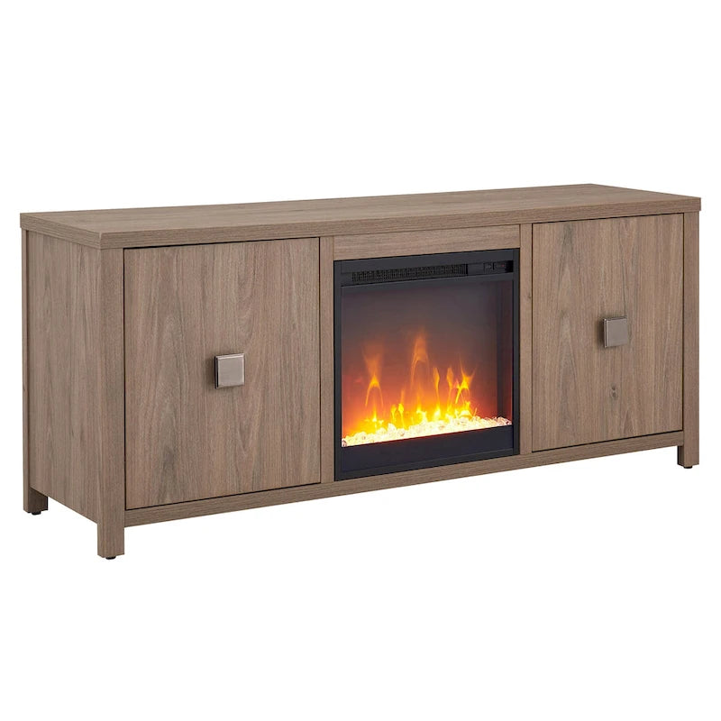 58 TV Stand with Crystal Fireplace Insert