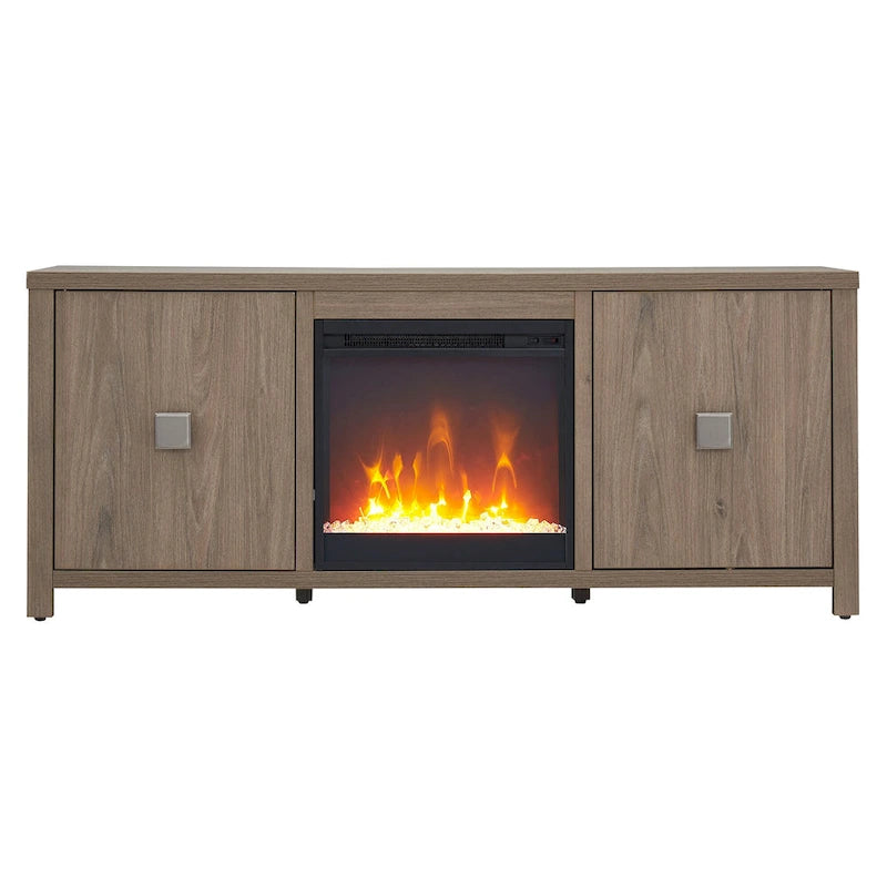 58 TV Stand with Crystal Fireplace Insert