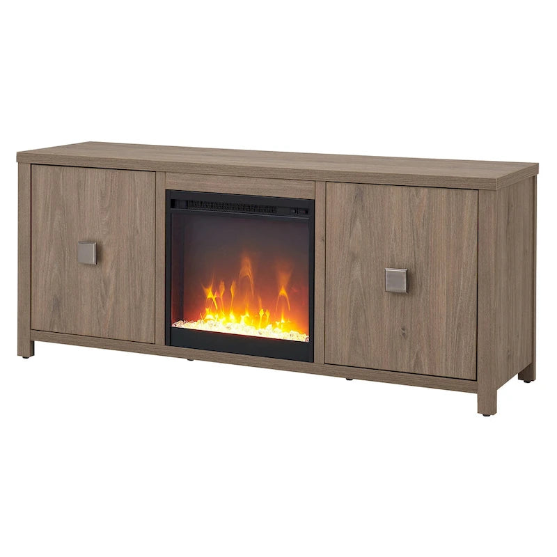 58 TV Stand with Crystal Fireplace Insert