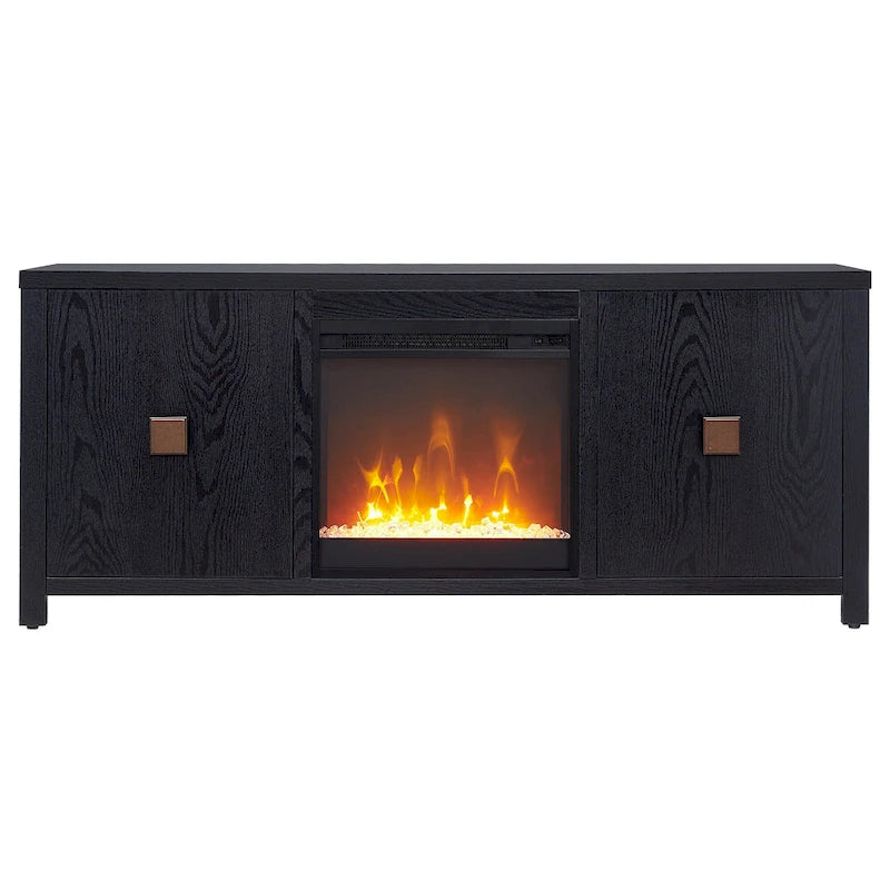 58 TV Stand with Crystal Fireplace Insert