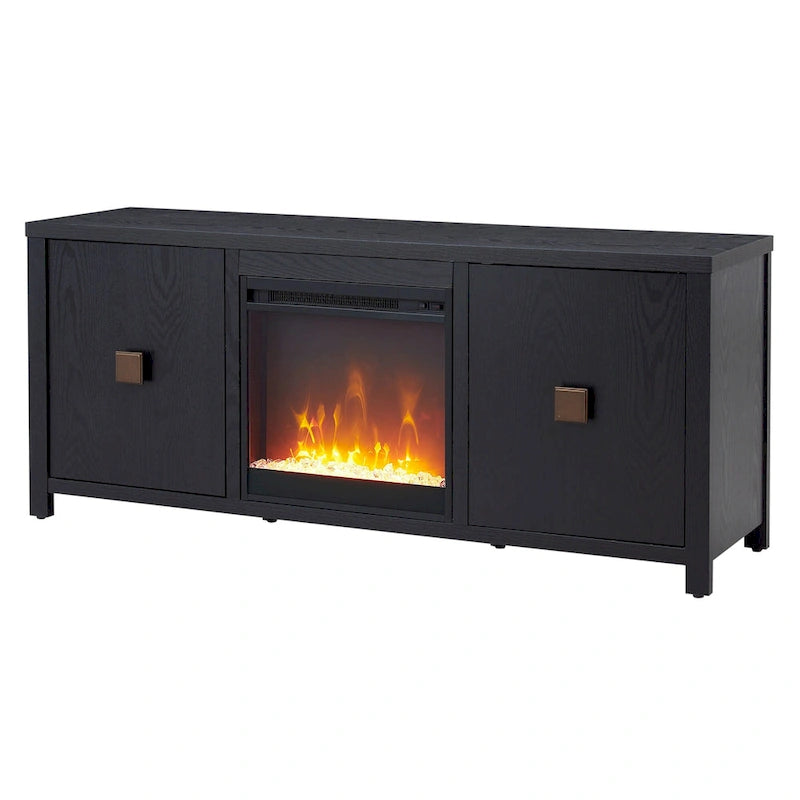 58 TV Stand with Crystal Fireplace Insert