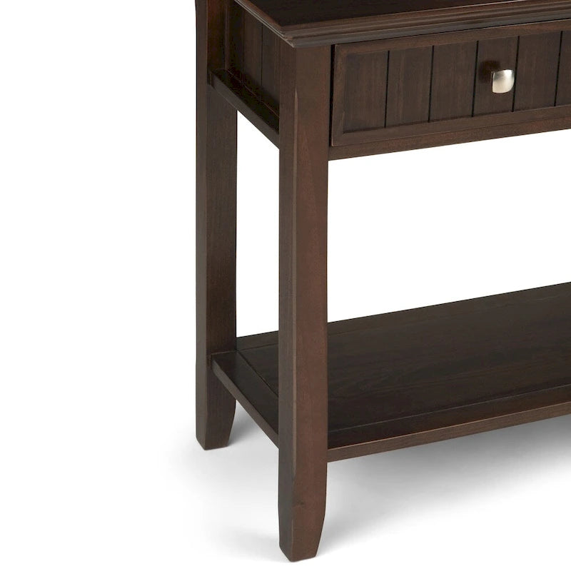 Konsola/stolik za sofę w stylu przejściowym z litego drewna, szerokość 60 cali - 60 x 16 x 30