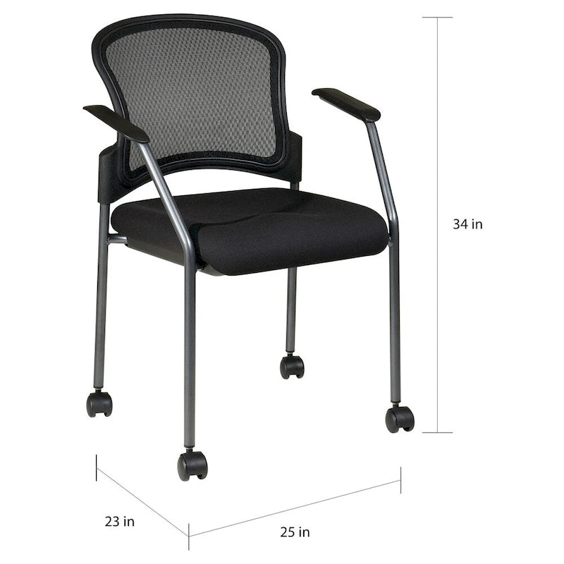 Wheeled visitor chair