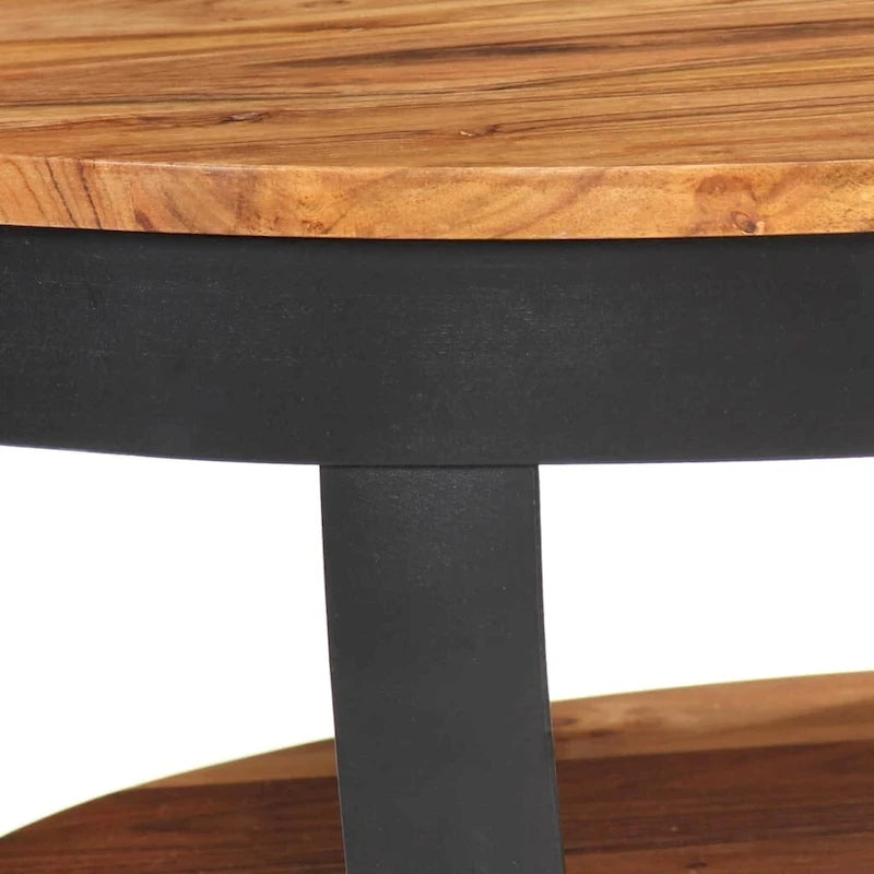 Coffee Table 25.6x25.6x12.6 Solid Acacia Wood