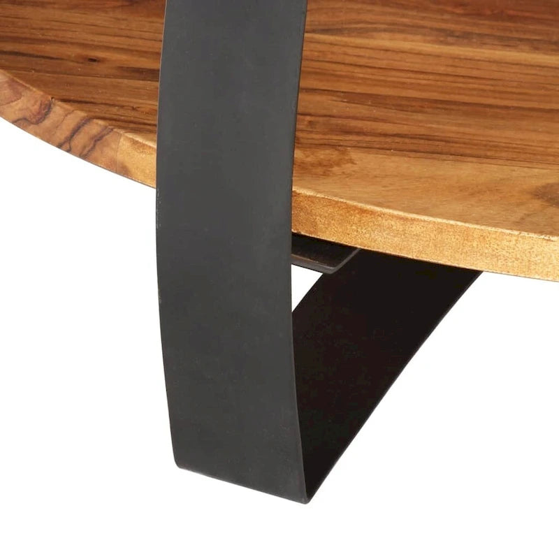 Coffee Table 25.6x25.6x12.6 Solid Acacia Wood