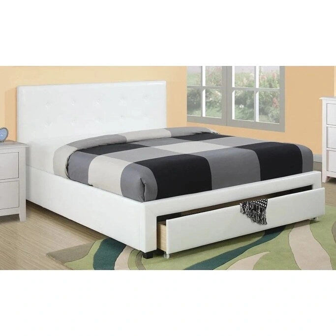 Queen Size Storage Under Bed,Bed Faux Leather upholstered