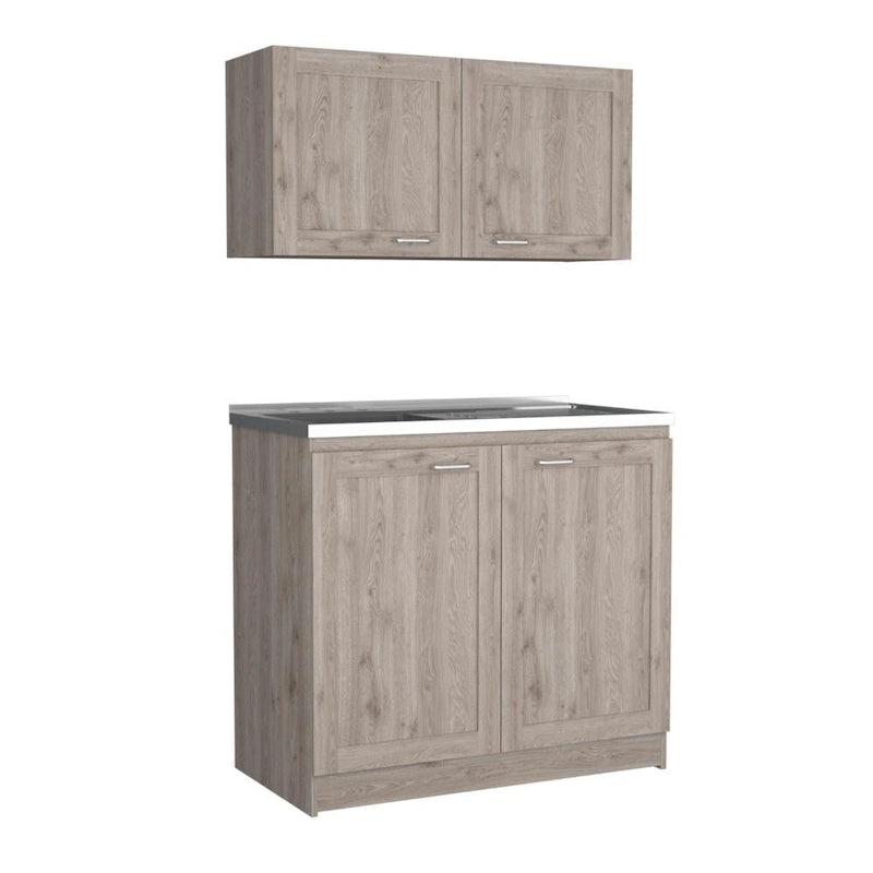 Kitchen cabinet, double-tier shelving