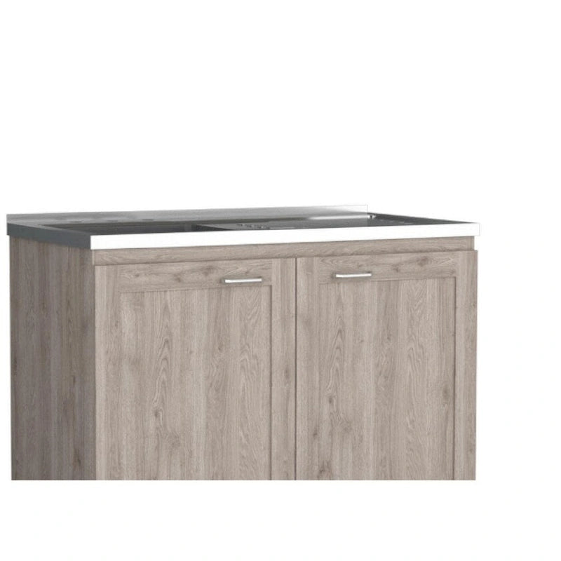 Kitchen cabinet, double-tier shelving