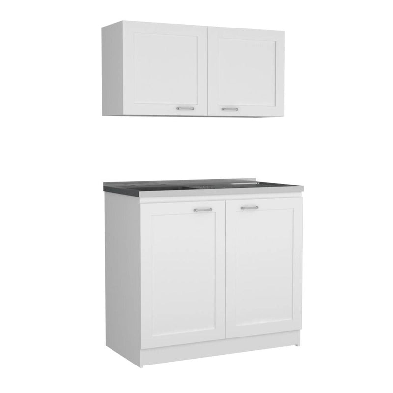 Kitchen cabinet, double-tier shelving