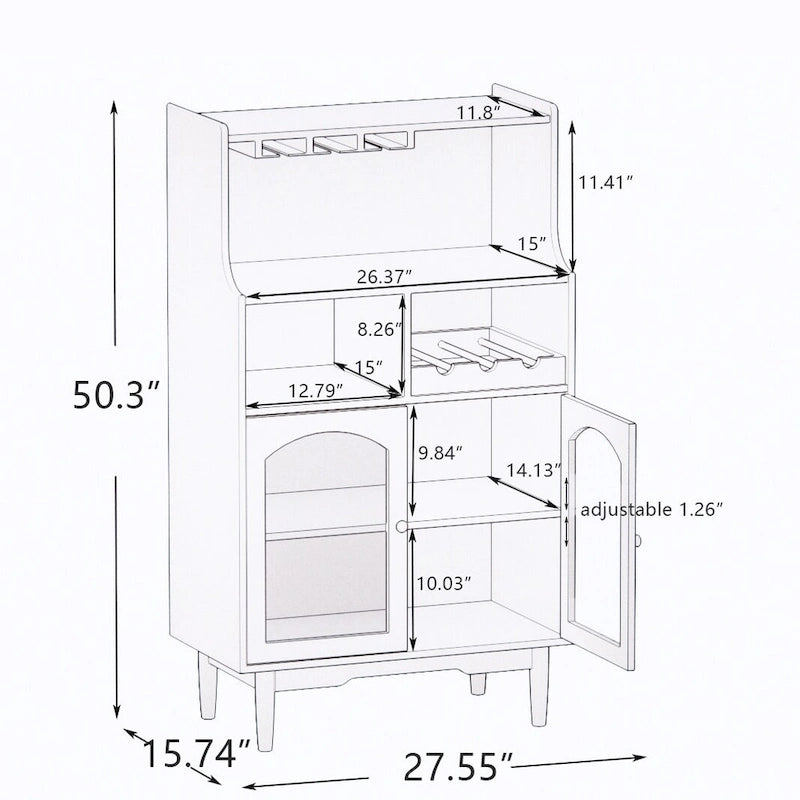Wine cabinet with Removable wine rack