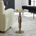 Gold Side Table - Width 14 x Height 22.5 x Depth 14
