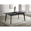 Bellingham Black Dining Table with Self-Storing Extension Leaf