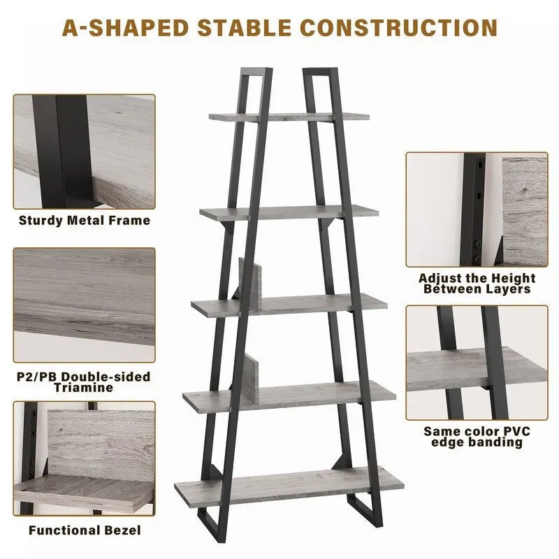 Trapezoidal cardboard bookshelf