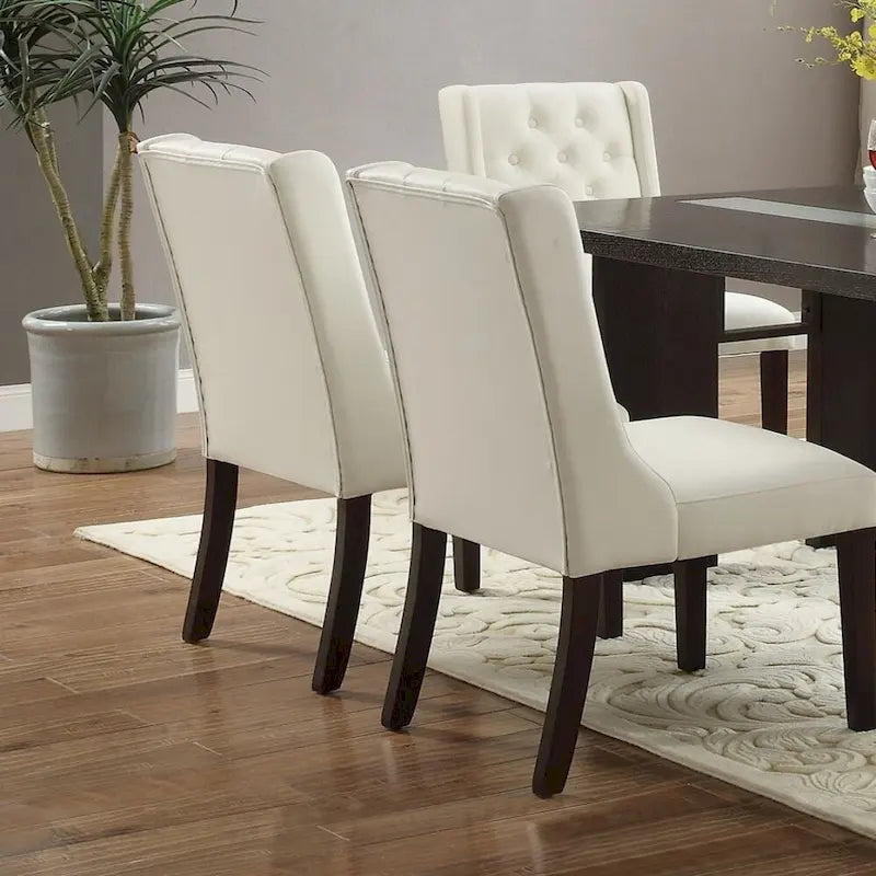 Modern Faux Leather Tufted Dining Chair,Set of 2