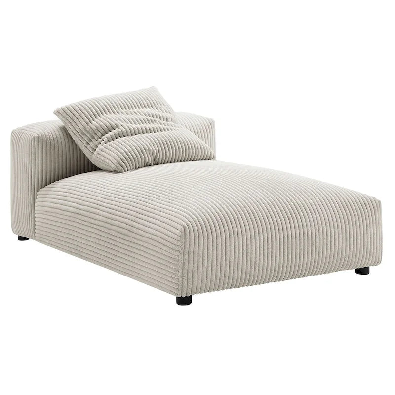 Corduroy Upholstered Armless Recliner