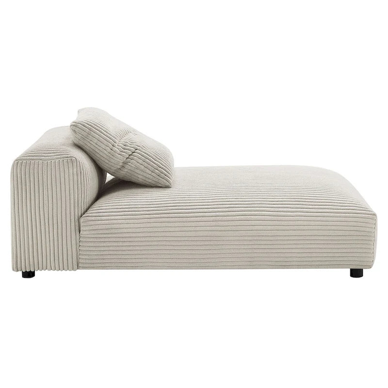Corduroy Upholstered Armless Recliner